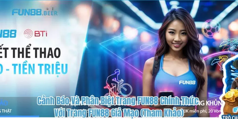 Cảnh báo và phân biệt trang FUN88 chính thức với trang FUN88 giả mạo (tham khảo)