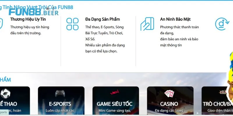 Giới thiệu FUN88 đã có hơn 15 hoạt động trong lĩnh vực